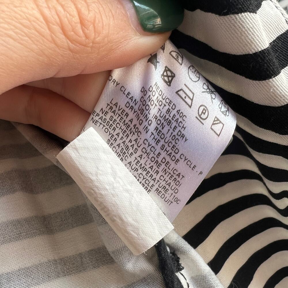 Alexander McQueen Vintage Black White Striped Belted Trench Coat - Picture 8 of 12